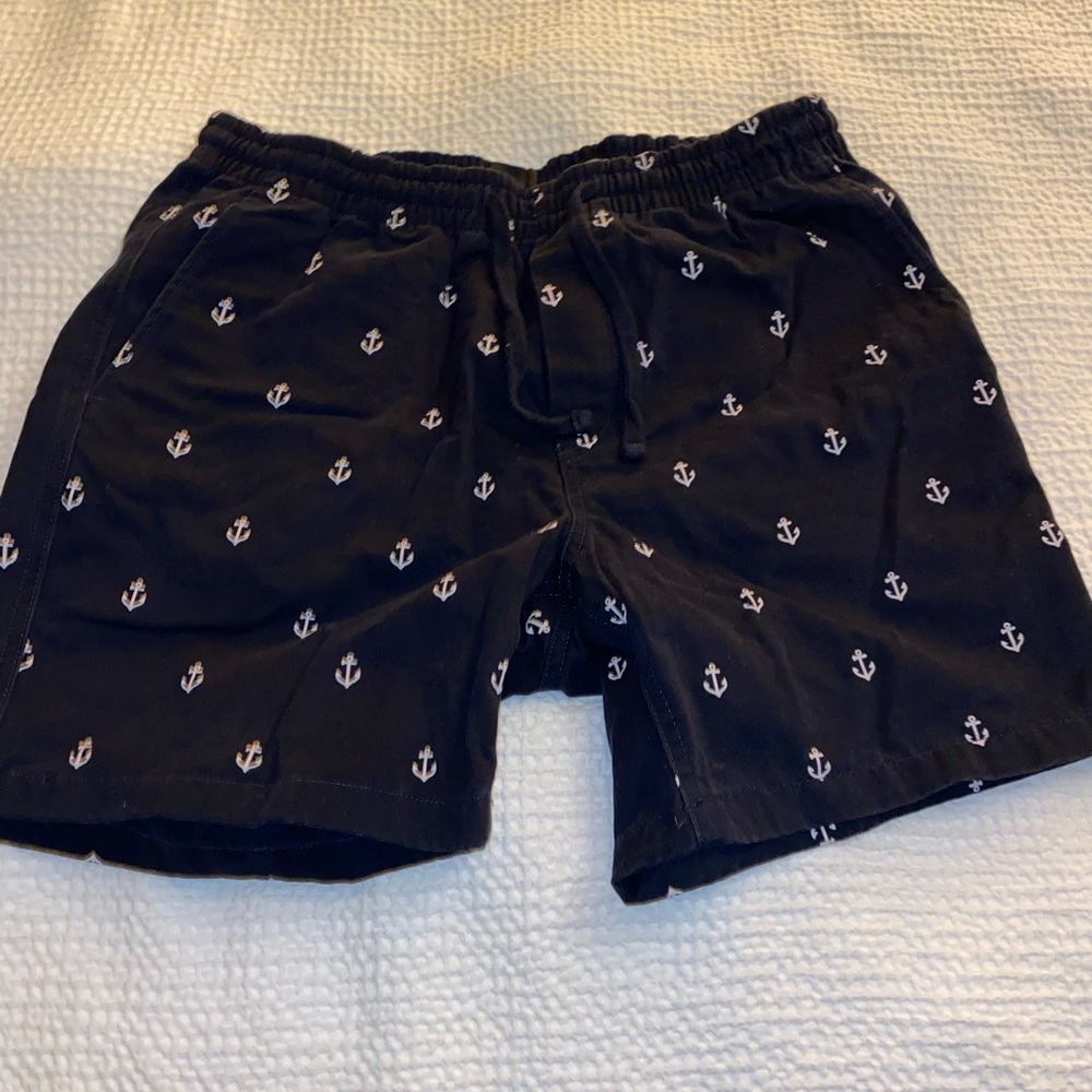 H&M prep navy anchor shorts